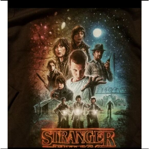 Stranger things netflix NWT off shoulder 2XL sweatshirt - Picture 2 of 4